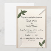 Benutzerdefiniertes botanisches Briefpapier | Eleg Ankündigung (Vorne/Hinten)