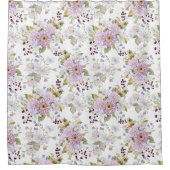 Benutzerdefiniertes botanisches Wildblumen-Blumenm Duschvorhang (Vorderseite)