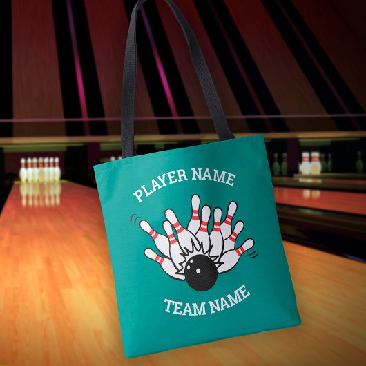 Benutzerdefiniertes Bowling-Teamlogo mit Player- u Tasche