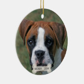 Benutzerdefiniertes Boxer-Dog-Foto Keramik Ornament (Rechts)