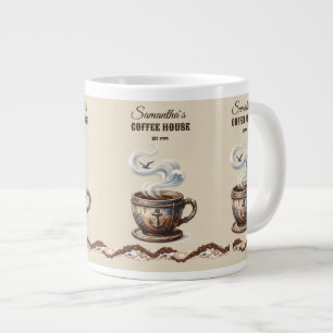 Benutzerdefiniertes Branding für Coastal Cafe Jumbo-Tasse