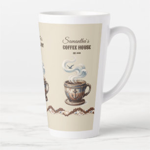 Benutzerdefiniertes Branding für Coastal Cafe  Milchtasse