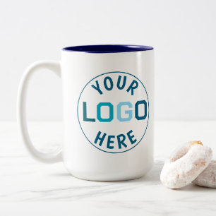 Benutzerdefiniertes Branding-Logo Geschäftstrends Zweifarbige Tasse