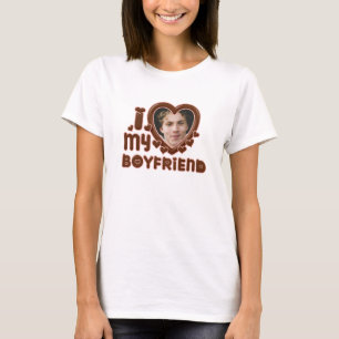 Benutzerdefiniertes braunes Foto Ich liebe meinen  T-Shirt
