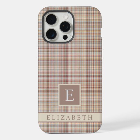 Benutzerdefiniertes, braunes, rosafarbenes Muster iPhone Hülle (Rückseite)