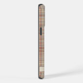 Benutzerdefiniertes, braunes, rosafarbenes Muster iPhone Hülle (Rechte Seite)