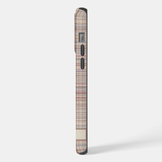 Benutzerdefiniertes, braunes, rosafarbenes Muster iPhone Hülle (Linke Seite)