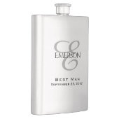 Benutzerdefiniertes Brautparty | Chic Script Weddi Flachmann (Rechts)