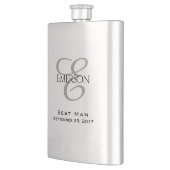 Benutzerdefiniertes Brautparty | Chic Script Weddi Flachmann (Links)