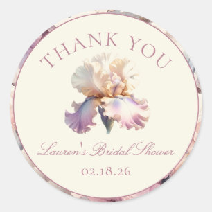 Benutzerdefiniertes Brautparty Danke Label Blush B Runder Aufkleber