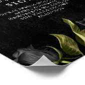 Benutzerdefiniertes Brautparty der gotischen Blume Poster (Ecke)