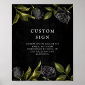 Benutzerdefiniertes Brautparty der gotischen Blume Poster (Vorne)