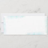 Benutzerdefiniertes Brautparty Elegante Blaue Blum Einladung (Rückseite)