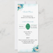 Benutzerdefiniertes Brautparty Elegante Blaue Blum Einladung (Vorderseite)