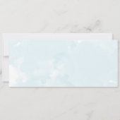 Benutzerdefiniertes Brautparty Elegante blaue Blum Einladung (Rückseite)