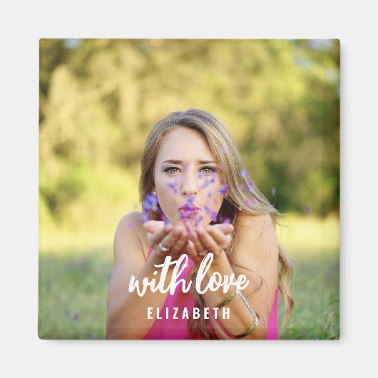 Benutzerdefiniertes Brautparty-Foto Einfache moder Magnet (Vorne)