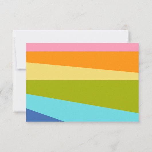 Benutzerdefiniertes Brautparty für den Rainbow Dankeskarte (Rückseite)