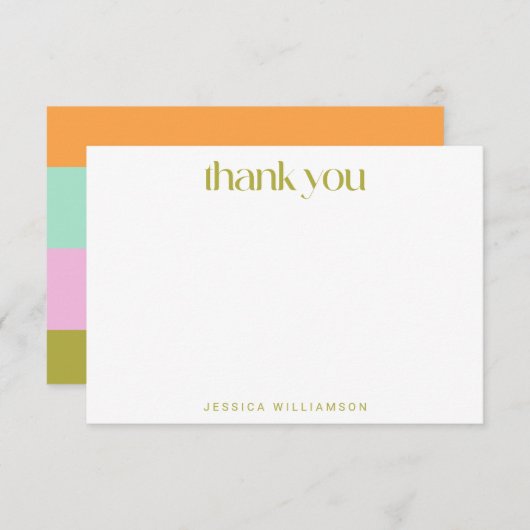 Benutzerdefiniertes Brautparty für die geometrisch Dankeskarte (Vorne/Hinten)