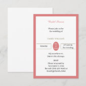 Benutzerdefiniertes Brautparty für einfache Rose Einladung (Vorne/Hinten)