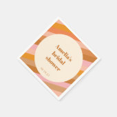 Benutzerdefiniertes Brautparty für Retro Geometric Serviette (Ecke)