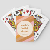 Benutzerdefiniertes Brautparty für Retro Geometric Spielkarten (Rückseite)