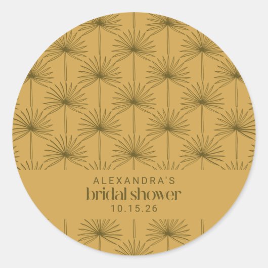 Benutzerdefiniertes Brautparty Gevor Mustard Botan Runder Aufkleber (Vorderseite)