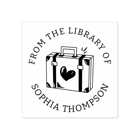 Benutzerdefiniertes Buch | Liebe Reisegepäck Gummistempel (Prägung)