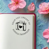 Benutzerdefiniertes Buch | Liebe Reisegepäck Gummistempel