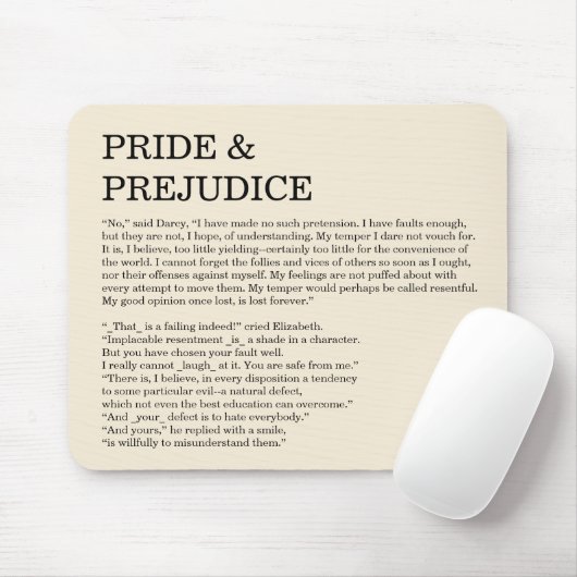 Benutzerdefiniertes Buchangebot Jane Austen Einfac Mousepad (Mit Mouse)