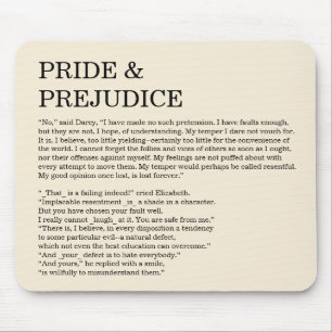 Benutzerdefiniertes Buchangebot Jane Austen Einfac Mousepad