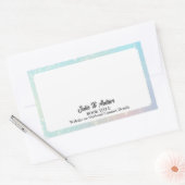 Benutzerdefiniertes Buchzeichen für Pastelblau-Aut Rechteckiger Aufkleber (Umschlag)