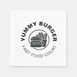 Benutzerdefiniertes Burger Fast-Food-Restaurant-Lo Serviette