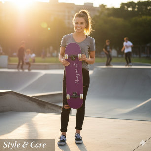Benutzerdefiniertes Burgunder Skateboard – Mach es