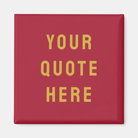 Benutzerdefiniertes Burgundy-Sprichwort Personalis Magnet (Vorne)