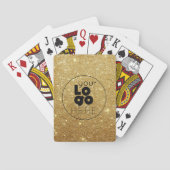 Benutzerdefiniertes Business-Logo Gold Glitzer Spi Spielkarten (Rückseite)