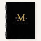 Benutzerdefiniertes Business-Notebook mit Monogram Notizblock (Vorderseite)