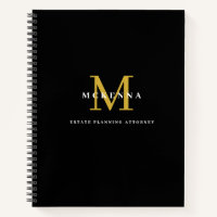 Benutzerdefiniertes Business-Notebook mit Monogram