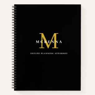 Benutzerdefiniertes Business-Notebook mit Monogram Notizblock