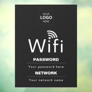 Benutzerdefiniertes Business-WiFi-Schild mit Ihrem Fensteraufkleber