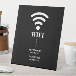 Benutzerdefiniertes Business-WLAN-Passwort und -Ne Sockelschild