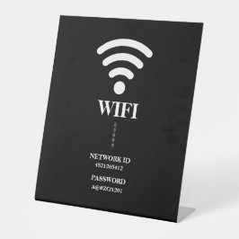 Benutzerdefiniertes Business-WLAN-Passwort und -Ne Sockelschild
