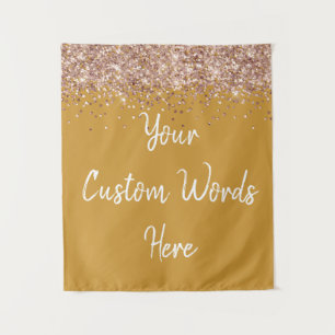 Benutzerdefiniertes Butterscotch Rose Gold Geburts Wandteppich