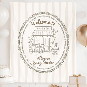 Benutzerdefiniertes Cafe Bebe Baby Shower Baby Bra Wandteppich