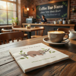 Benutzerdefiniertes Cafe Faultier Papier Serviette