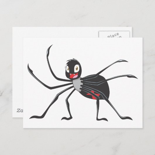 Benutzerdefiniertes Cartoon Black Widow Spider Shi Postkarte (Vorne/Hinten)