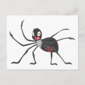 Benutzerdefiniertes Cartoon Black Widow Spider Shi Postkarte (Vorderseite)