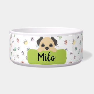 Benutzerdefiniertes Cartoon Pet Bowl mit Hundename Napf