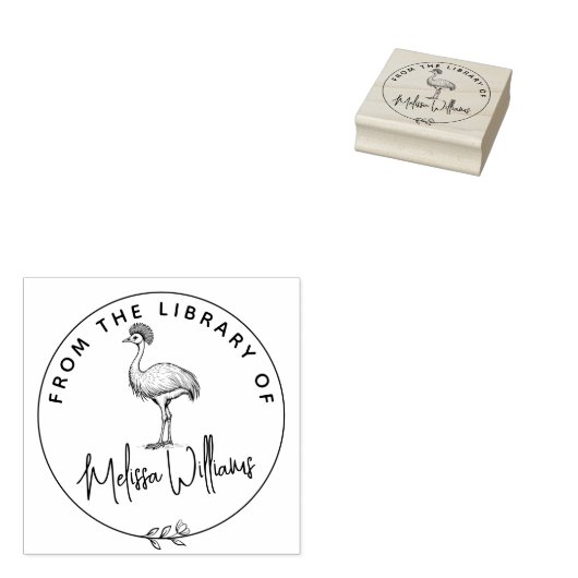Benutzerdefiniertes Cassowary Ex Libris aus dem Bi Gummistempel (Stempel)