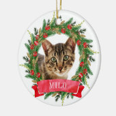 Benutzerdefiniertes Cat-Foto Keramik Ornament (Links)