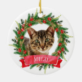 Benutzerdefiniertes Cat-Foto Keramik Ornament (Hinten)